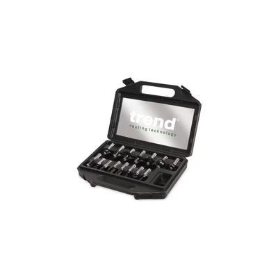 Image of Trend 15 Piece Router Cutter Starter Set, 1/2 Inch Shank, Tungsten Carbide Tipped, Storage Case Included, SET/SS9X1/2TC