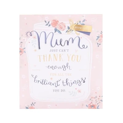 Image of UK Greetings Mother&#039;s Day Card for Mum Thankful Design