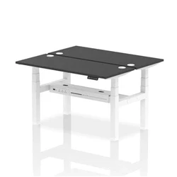 Image of Air B2B 1400x600mm Height Adjustable 2P Bench Desk CP Black/White