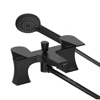 Image of Bristan Hourglass Bath Shower Mixer Tap Black (HOU BSM BLK)