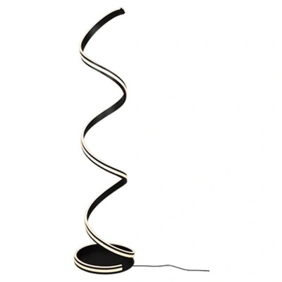 Image of Nuria Modern LED Integrated Floor Lamp Black Matt 2300 3000 4000K with Footswitch UK Stock