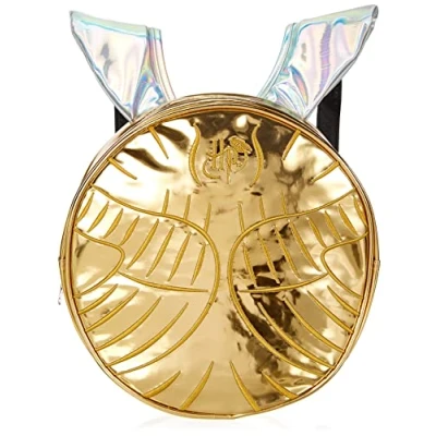 Image of Harry Potter Groovy Uk Golden Snitch Backpack, Gold/Irridescent Silver/Metallic,28cm