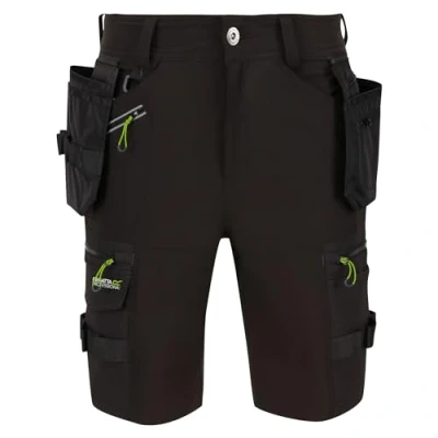 Image of Regatta Mens Infiltrate Detachable Holster Pocket Shorts, Black, 34
