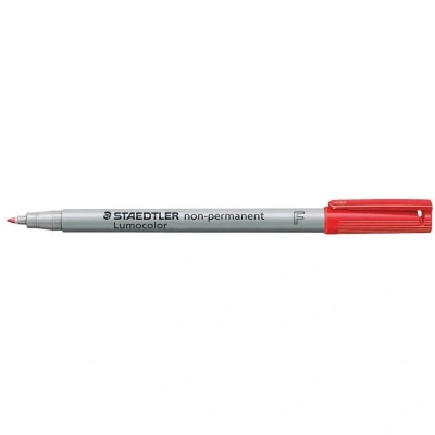 Image of STAEDTLER 316 2 Lumocolor Non Permanent Pen, Fine Line Width 0.6mm Red (Box of 10)