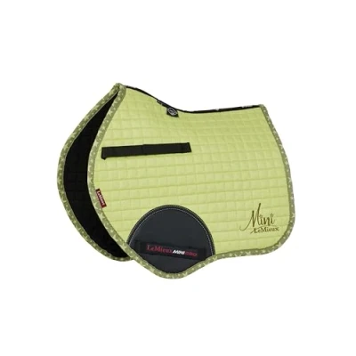 Image of LeMieux Mini Jump Suede Square Saddle Pads for Ponies Breathable &amp; Soft Bamboo Lining Horses Equestrian Riding Equipment and Accessories Kiwi