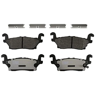 Image of TRW Pro TRM1120 Disc Brake Pad Set For Hummer H3 2006 2010, Rear, And Other Applications
