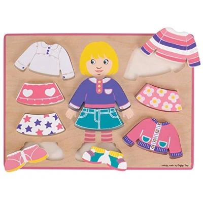 Image of Bigjigs Toys Dressing Girl Puzzle Mix &amp; Matching Game