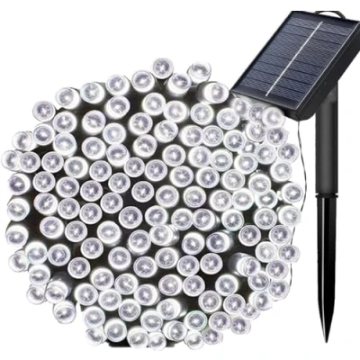 Image of FANSIR Solar String Lights, 72ft 200 LED Outdoor Powered Fairy Lights Waterproof 8 Modes Garden Decorative for Tree, Patio, Garden, Yard, Home, Wedding, Party (Cool White)