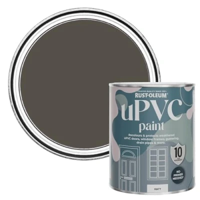 Image of Rust Oleum Brown uPVC Door and Window Paint In Matt Finish Fallow 750ml