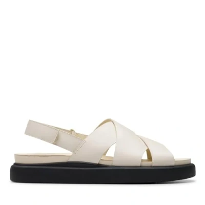 Image of Clarks Aristella SUN Sandals, Women&#039;s, Size: 6.5, Cream Leather