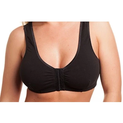 Image of undercover lingerie GEMM Cotton Front Fastening Bra CB222 Black 40