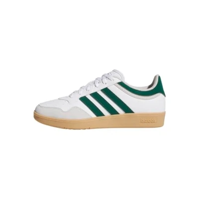 Image of adidas Unisex Hoops 4.0 Shoes, FTWR White/Collegiate Green/Gum 3, 9.5 UK