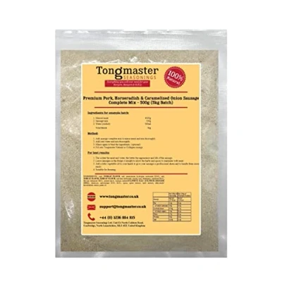 Image of Premium Pork, Horseradish &amp; Caramelised Onion Sausage Complete Mix 500g (5kg Batch)