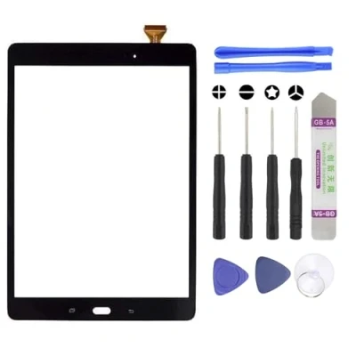 Image of S&amp;L ENTERPRISE Screen Replacement Compatible For Samsung Galaxy Tab A 9.7&quot; SM T550 T555 Touch Digitizer Glass Black Incl Tool Kit