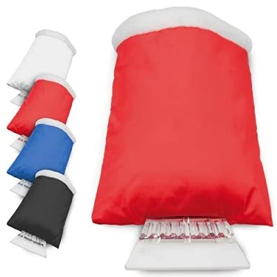 Image of ANTEVIA Ice Scraper with Glove for Car Windscreen Over 10 Models Windshield Mitt Frost Colour: Red (Dasha Red)