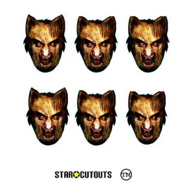 Image of Star Cutouts stsmp141 6 Masks Wolf Werewolf Adult One Size