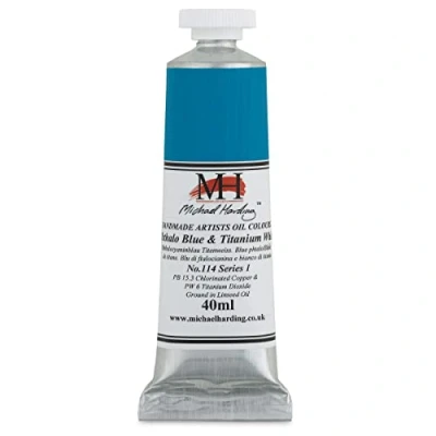 Image of Michael Harding Oil Colour : 40ml Phthalo Blue &amp; Zinc