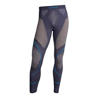 Image of UYN Men&#039;s Evolutyon Uw Compression Pants, Charcoal/Gold/Atlantic, S UK