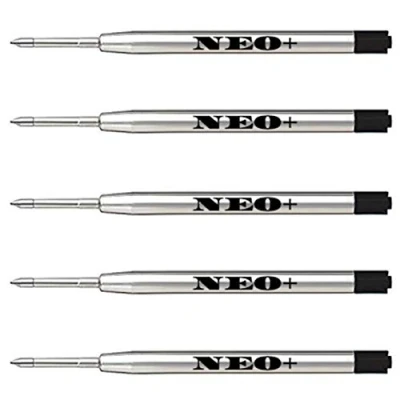 Image of Quality Ballpoint Pen Refills, Medium Point. Compatible with Parker Ball Pen. G2 Style Refill (5 x Black Ink)