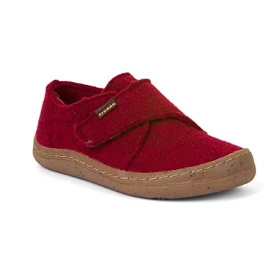 Image of Froddo Boys&#039; Wooly Barefoot Slippers, Textile, Children&#039;s Shoes, Plain, Red Bordeaux red, 2 UK