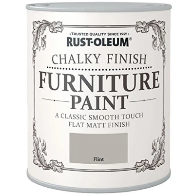 Image of Rustoleum ROLCFPFL125 Chalky Furniture Paint, Flint, 125 ml