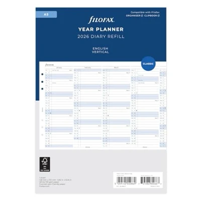 Image of Filofax A5 English Vertical Planner 2026
