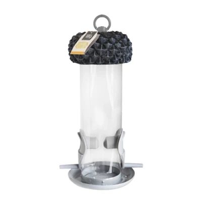 Image of Natures Market Acorn Design Seed Feeder Grey