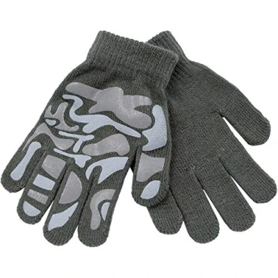 Image of Rjm Kids Grippy Camouflage Design Magic Gloves Charcoal Grey