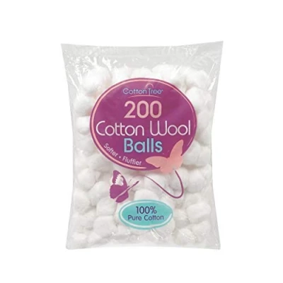 Image of COTTON TREE 100% Pure Cotton, Super Soft, Pack of 200