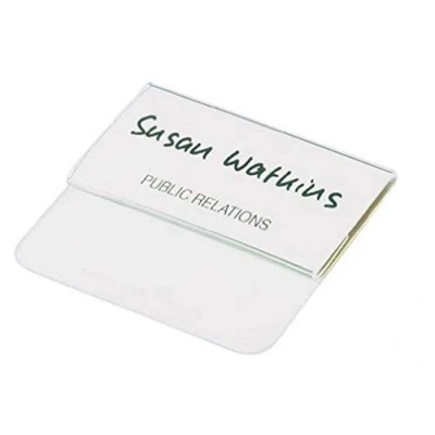 Image of Durable 812019 Name Plate with Insert 40 x 75 mm Clear Pack of 25