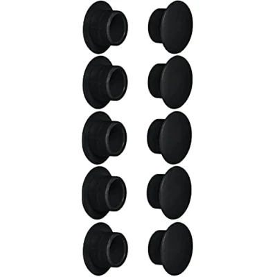 Image of cyclingcolors 10 x Cover Caps Plastic Blanking Hole Plugs Furniture (Diameter 12 mm/Black RAL 9005)