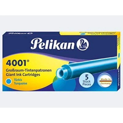 Image of Pelikan 4001 Ink Cartridges GTP 5 Turquoise