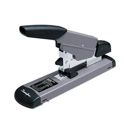 Image of Swingline Heavy Duty Stapler, 160 Sheet High Capacity, Durable Office Desk Staplers, Alignment Guide, Commercial Desktop Stapler for Home Supplies or Accessories, Black/Gray (39005)