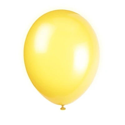 Image of Unique Party 56844 12&quot; Latex Lemon Yellow Balloons, Pack of 50