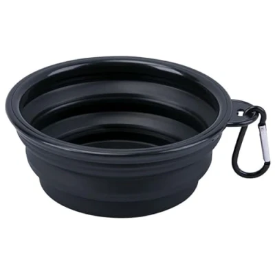 Image of Medium Collapsible Pet Feeding Bowl [Black]