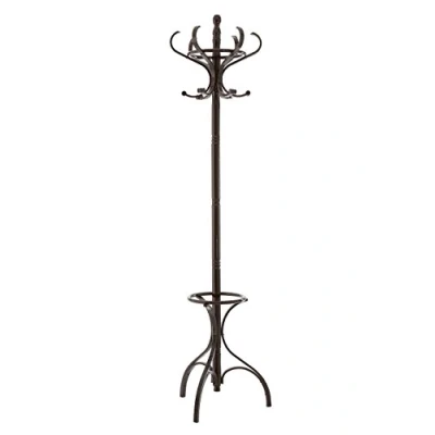 Image of Premier Housewares Floor Standing Coat Stand, Mahogany Finish, 184 cm