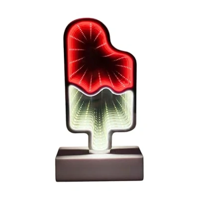 Image of Gleneagles Ice Lolly Infinity Light Neon Sign Making The Perfect Gaming Accessories for Room. Cute Bedroom Accessories, Stunning with Effect. Desk Accessories.