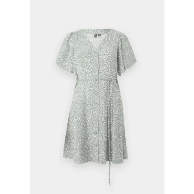 Image of Bestseller A/S Women&#039;s Vmalba SS Short Dress WVN Noos, Laurel Wreath Joey Dot, XXL