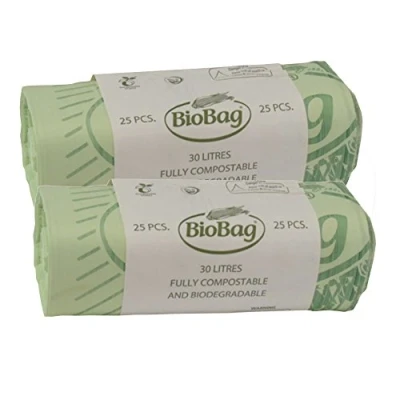 Image of 30 Litre x 50 BioBag Compostable Biodegradable Kitchen Food Waste Caddy Bin Liner Bags/Sacks (30L) Certified EN13432