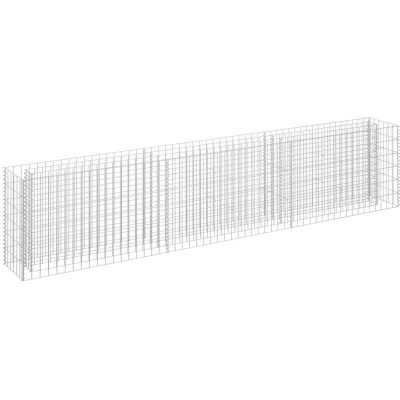 Image of vidaXL Gabion Raised Bed Galvanised Steel 270x30x60 cm