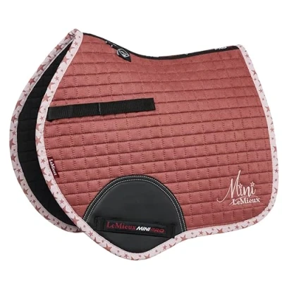 Image of LeMieux Mini Close Contact Saddle Pad Orchid or Spruce Luxury Suede Designer Collection, Orchid,