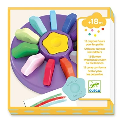 Image of DJECO Little Colors 12 Flower Shape (39005), Multicolor, Count (Pack of 1)