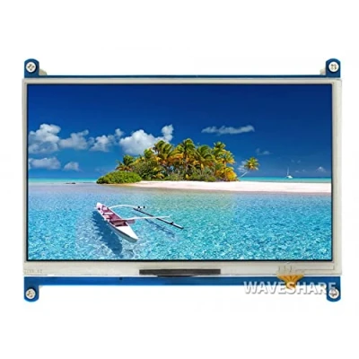 Image of Waveshare 7 inch Display for Raspberry Pi 4 Resistive Touchscreen 1024x600 Resolution HDMI LCD IPS Monitor with 170View Angle Support All Driver Provided/PC(No touch PC)