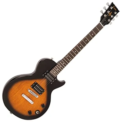 Image of Encore Blaster E90 Electric Guitar Tobacco Sunburst Mahogany Body &amp; Neck Double Coil Pickups Online Lessons Included Perfect Beginner