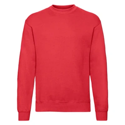 Image of Fruit of the Loom Men&#039;s Raglan Classic Sweater, Red, XX Large