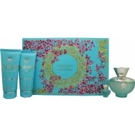 Image of Versace Pour Femme Dylan Turquoise Gift Set 100ml EDT + Shower Gel Body Lotion 5ml