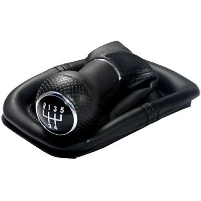 Image of L&amp;P A254 Gear Stick Gaiter Knob 12 mm Compatible with VW Golf 4 IV Box 5 Plug &amp; Play Replacement Part for 1J071113 Black