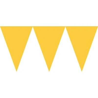 Image of Amscan 120099 09 55 Pennant Banner Yellow Sunshine