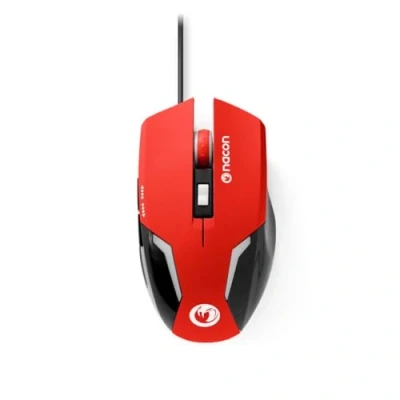 Image of NACON GM 105 USB Optical Mouse 2400 DPI Right Black Red
