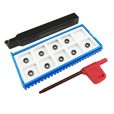 Image of ASZLBYM 10pcs RCMT0602 MO Indexable Carbide Milling Inserts Blade Cutter with 1/2&quot;/12mm SRDCN1212H06 Tool Holder Metal Lathe Cutting Tools